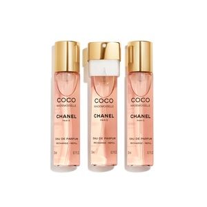 NEW IN PACKAGE!  Chanel Coco Mademoiselle set of 3 twist & spray refills